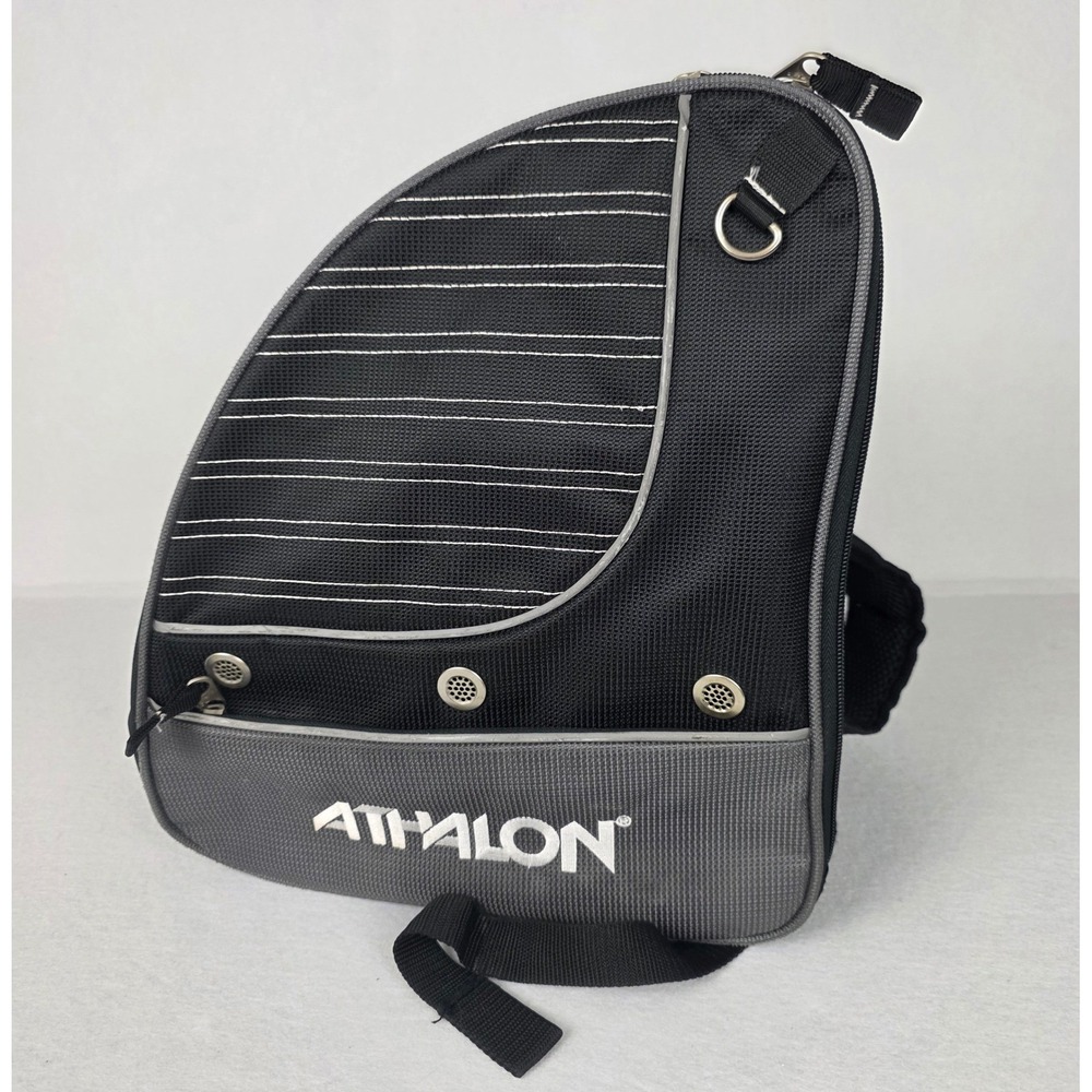 Athalon Ski Boot Bag Backpack Black Gray Ventilated Winter Sports Gear Bag